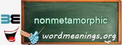 WordMeaning blackboard for nonmetamorphic